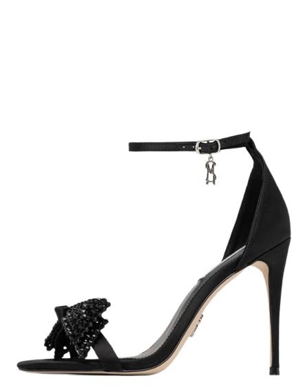 26SS 스티브매든 샌들 SMSNEWLYWED 486 BLK Black satin