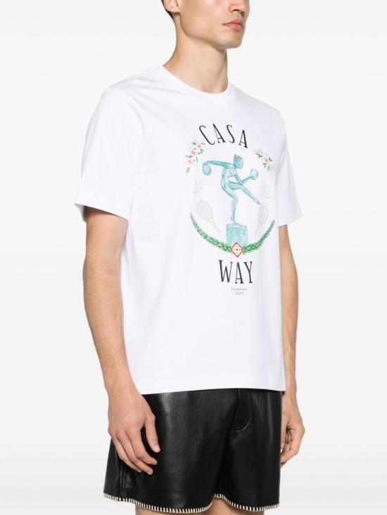 26SS 카사블랑카 반팔 티셔츠 JTS001 02 White - CASABLANCA