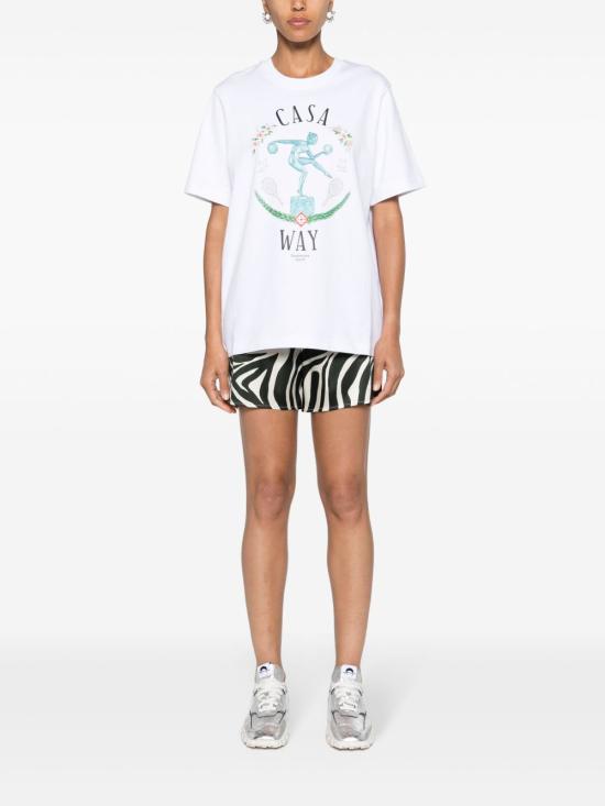 26SS 카사블랑카 반팔 티셔츠 JTS001 02 White - CASABLANCA