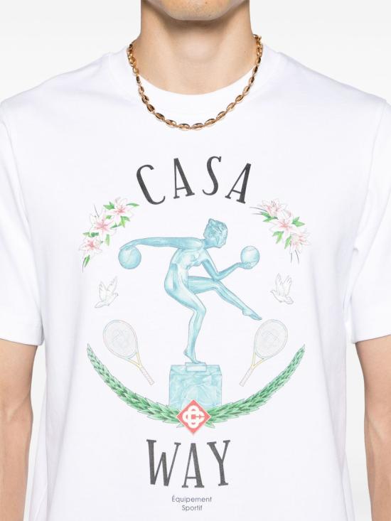 26SS 카사블랑카 반팔 티셔츠 JTS001 02 White - CASABLANCA