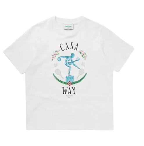 26SS 카사블랑카 반팔 티셔츠 JTS001 02 White