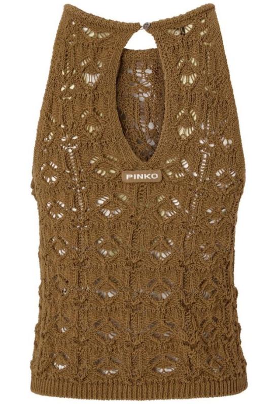 26SS 핑코 긴팔 티셔츠 106863 A3B8L25 Brown - PINKO