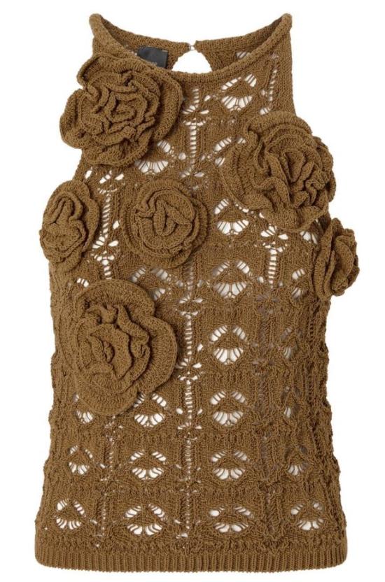 26SS 핑코 민소매 티셔츠 106863 A3B8L25 Brown