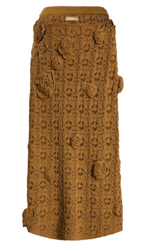 26SS 핑코 미디 스커트 106861 A3B8L25 Brown - PINKO