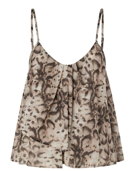 26SS 핑코 민소매 티셔츠 106868 A3APCZ9 Beige nero