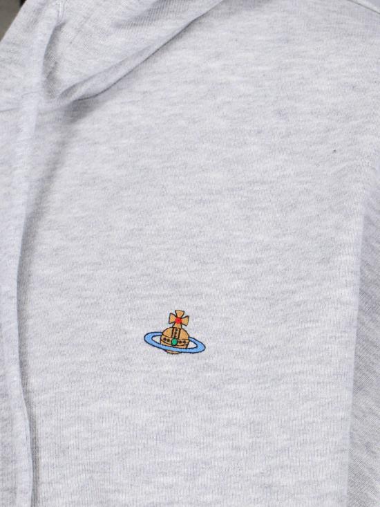  비비안웨스트우드 스웨터 비비안 웨스트우드 크롭 풀오버 후디 그레이 - VIVIENNE WESTWOOD