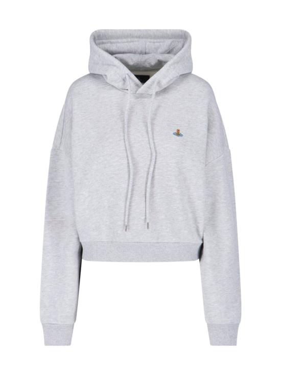  비비안웨스트우드 스웨터 비비안 웨스트우드 크롭 풀오버 후디 그레이