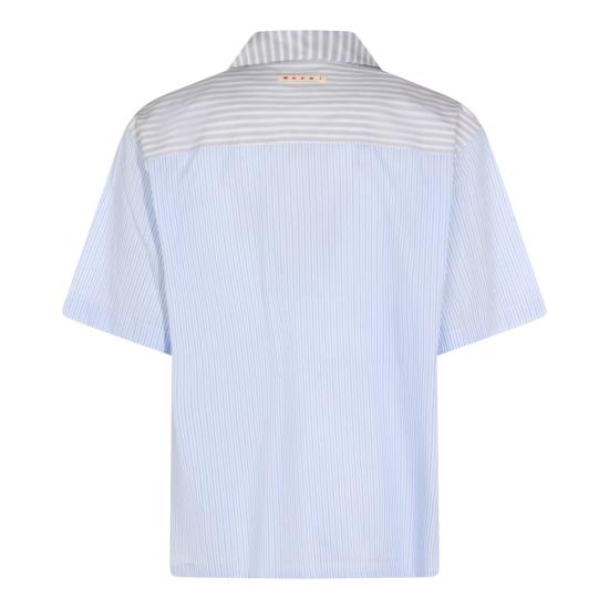  마르니 반팔 셔츠 멀티컬러 코튼 셔츠 레드 - MARNI