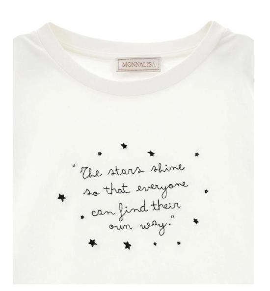 26SS [키즈] 모나리자 티셔츠 49G604 7002 0150 White - MONNALISA