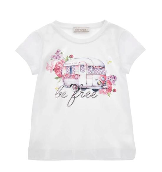 26SS [키즈] 모나리자 티셔츠 19G602 7001 0099 White