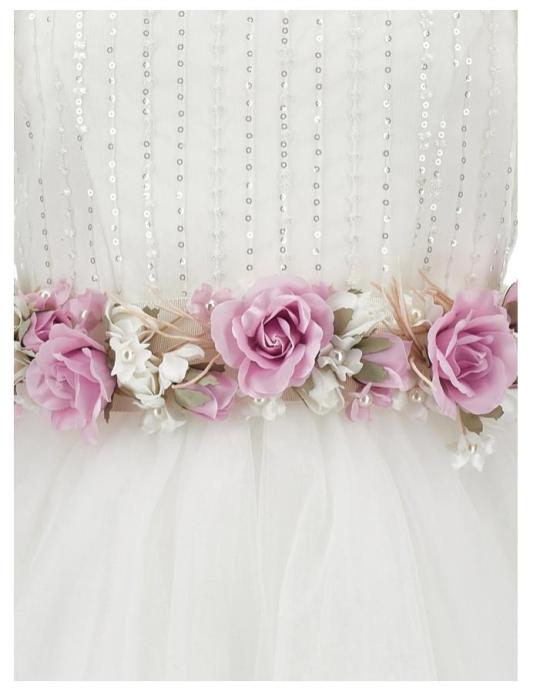 26SS [키즈] 모나리자 원피스 79G914 7743 0163 White - MONNALISA