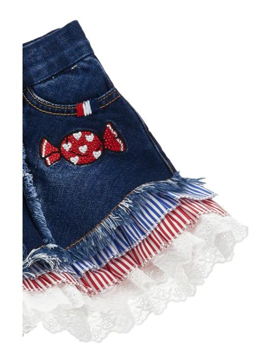 26SS [키즈] 모나리자 쇼츠/버뮤다 19G401 7015 0055 Blue - MONNALISA