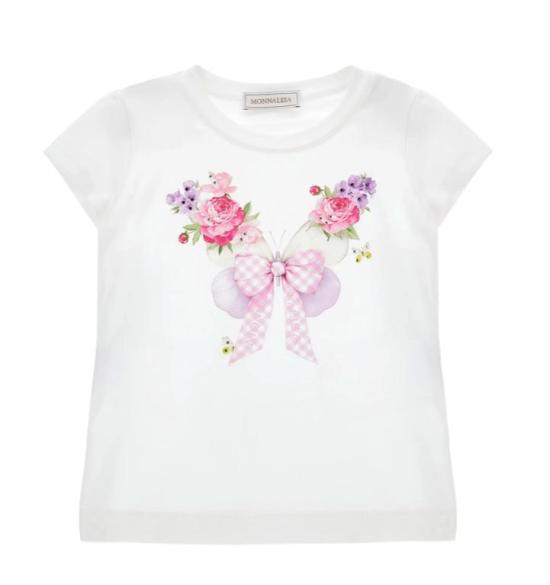 26SS [키즈] 모나리자 티셔츠 11G603 7201 0099 White