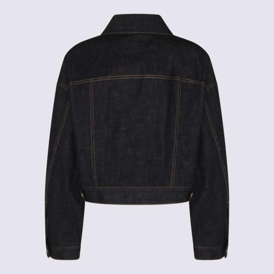  브루넬로 쿠치넬리 데님 자켓 Brunello Cucinelli 다크 블루 코튼 데님 재킷