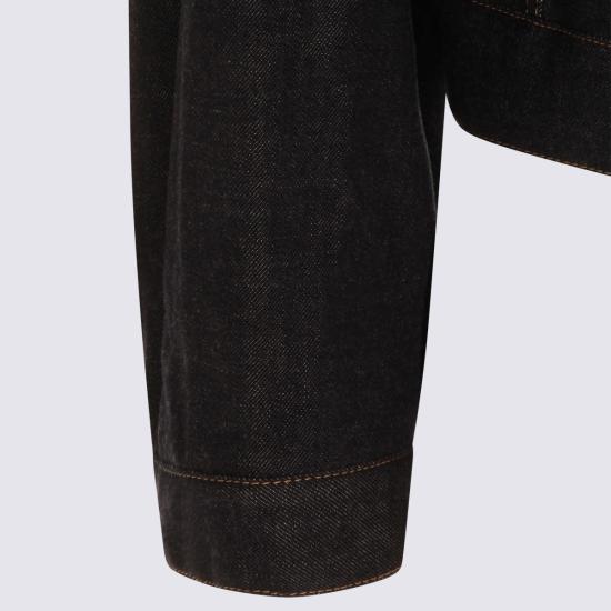  브루넬로 쿠치넬리 데님 자켓 Brunello Cucinelli 다크 블루 코튼 데님 재킷 - BRUNELLO CUCINELLI