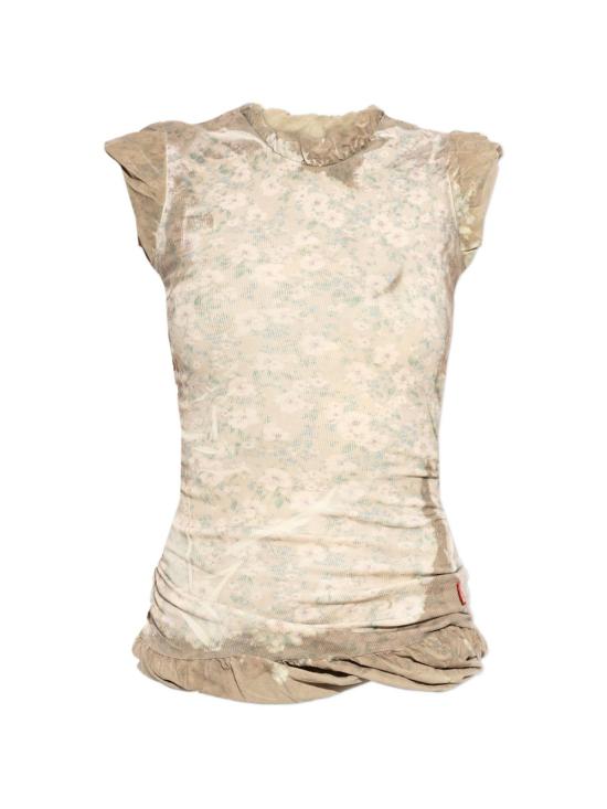 26SS 디젤 T-ORY 블리치드 이펙트 레이어드 탑 A22945 0IFBA7FYA