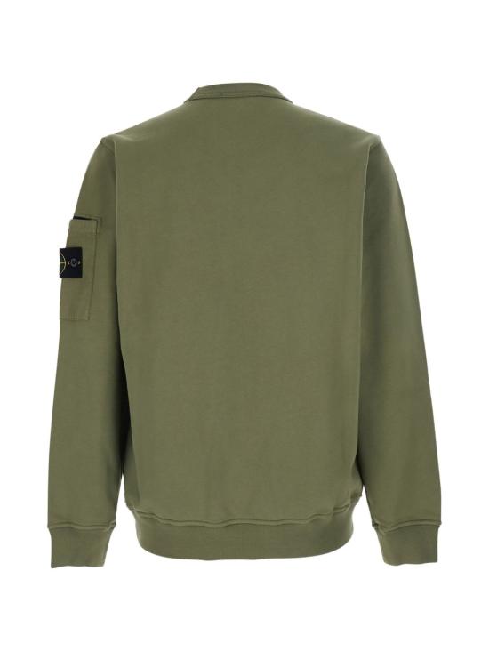 26SS 스톤 아일랜드 코튼 플리스 크루넥 스웨트셔츠 L1S156100019 S0410V005G Military green - STONE ISLAND