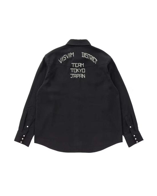  비즈빔 긴팔 셔츠 비스빔 레이온 캔버스 포 코너스 긴팔  블랙 - VISVIM