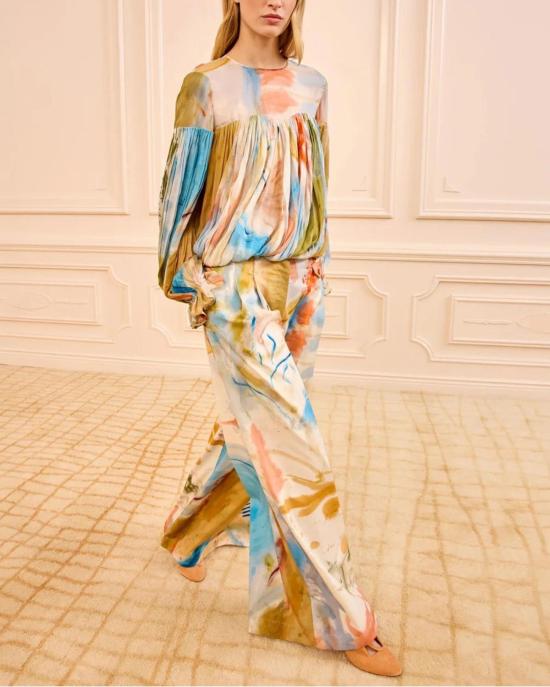  울라 존슨 블라우스 펄 실크  멀티 - ULLA JOHNSON