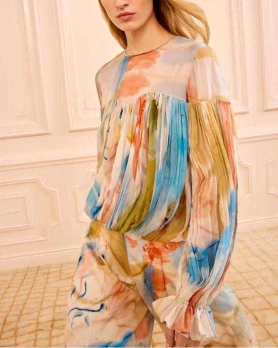  울라 존슨 블라우스 펄 실크  멀티 - ULLA JOHNSON