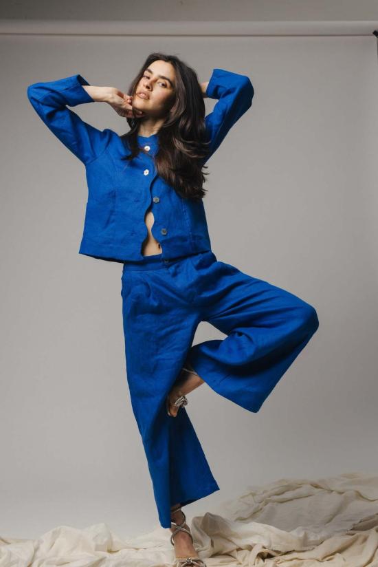  파뮤트 어패럴 스트레이트 팬츠 파무트 어패럴 USA 파워 린넨 세트 버블검/트루 블루 - PAMUT APPAREL