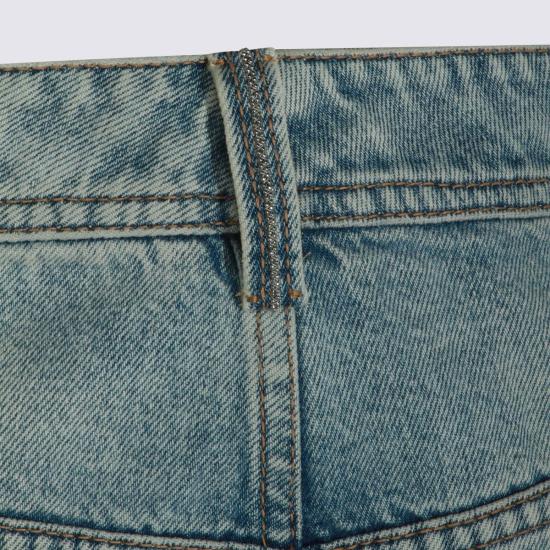  브루넬로 쿠치넬리 데님 팬츠 라이트 블루 코튼 진 - BRUNELLO CUCINELLI