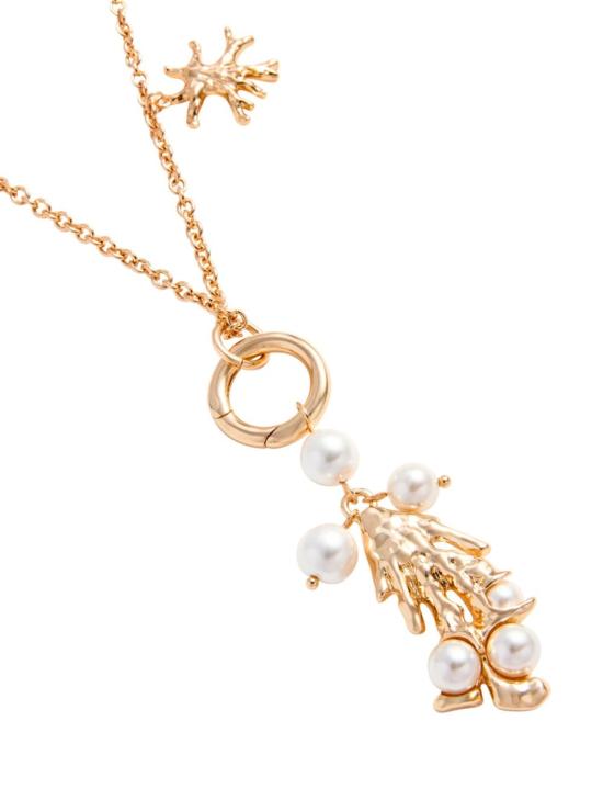  셀프 포트레이트 목걸이/팬던트 골드 코랄 참 목걸이 메탈릭 - SELF PORTRAIT