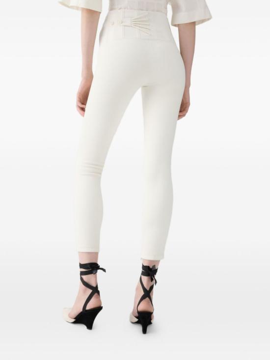  자크뮈스 스트레이트 팬츠 르 판탈롱 아를리제이언 울 블렌드 팬츠 화이트 - JACQUEMUS