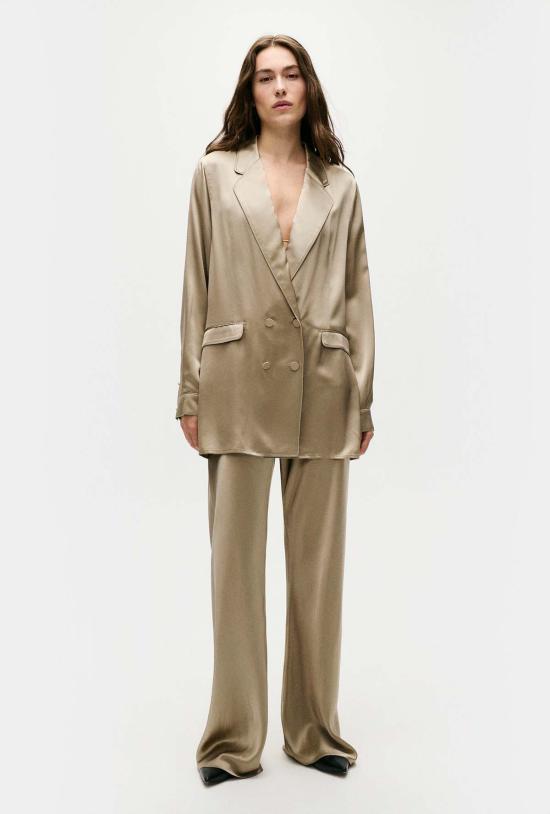  실크 런드리 수트 자켓 릴렉스 블레이저 그래파이트