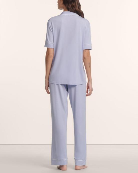  에버제이 라운지 웨어 지젤 반팔/바지 잠옷 세트 라벤더 더스크/아이보리 - EBERJEY