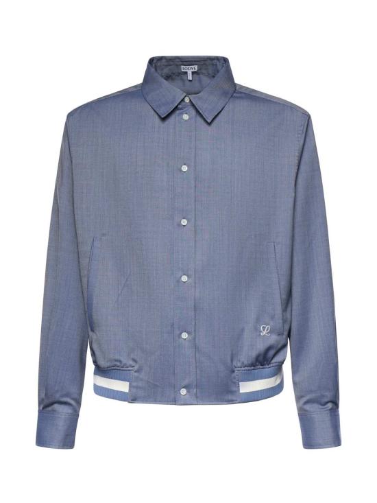  로에베 자켓 울 재킷 블루