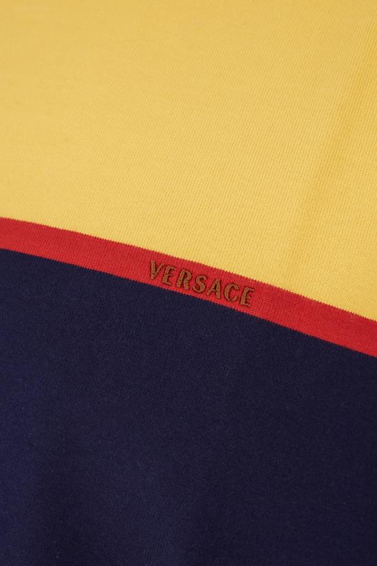 26SS 베르사체 폴로 티셔츠 10245791A17890 6Y520 YELLOW RED WHITE BROWN - VERSACE