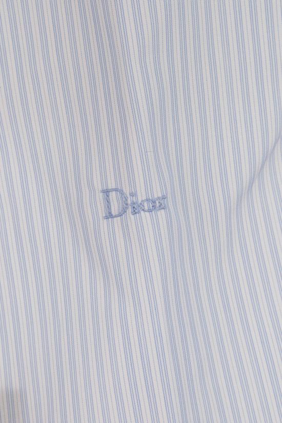 26SS 디올 긴팔 셔츠 683C554A3114 C575 AZZURRO RIGA BIANCO - DIOR