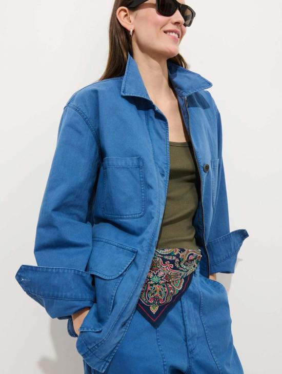  알렉스 밀 자켓 페인터 재킷 헤링본 워시드 코발트 - ALEX MILL