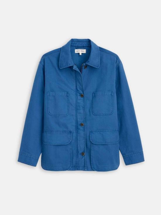  알렉스 밀 자켓 페인터 재킷 헤링본 워시드 코발트 - ALEX MILL