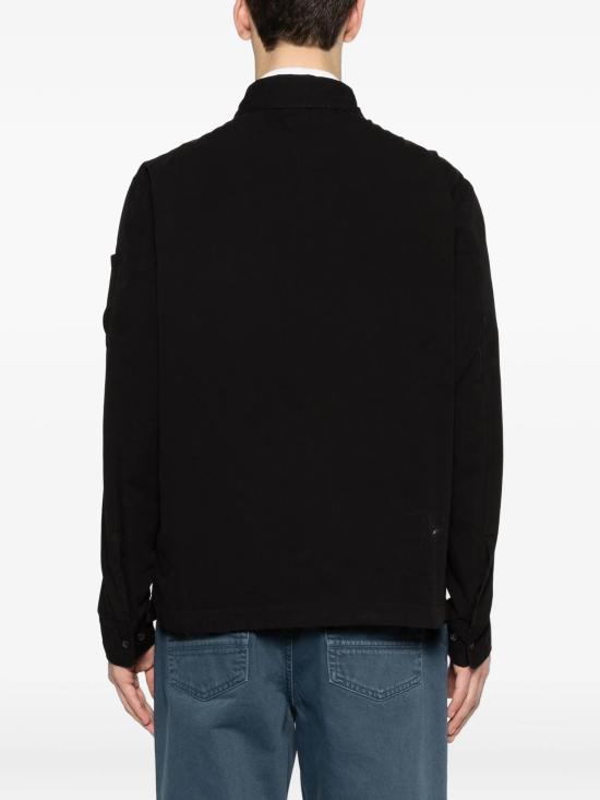 26SS 씨피 컴퍼니 오가닉 개버딘 지퍼 렌즈 오버셔츠 20CMOS156A 110143G 999 BLACK DOM - C.P. COMPANY