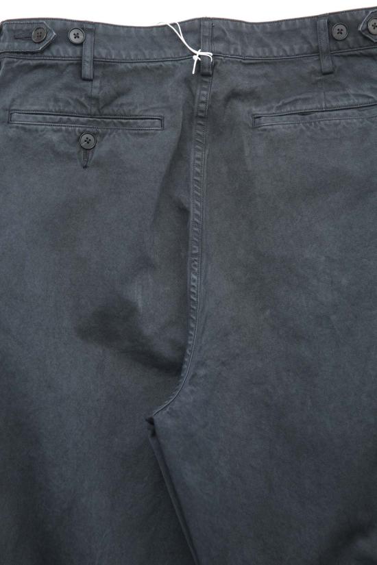  오라리 치노 팬츠 오랄리 가먼트 다이드 핀스 라이트 치노 원턱 와이드 팬츠 - AURALEE