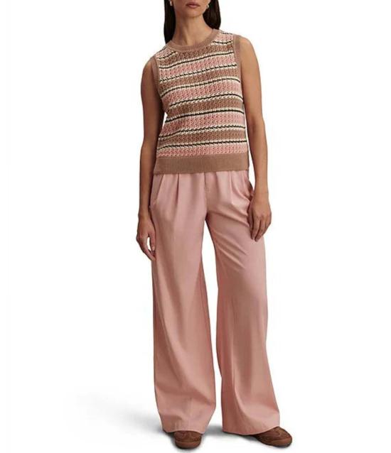  발리 민소매 티셔츠 바를리 딜리 스트라이프 스티치 탱크탑 - VARLEY