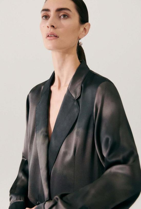  실크 런드리 수트 자켓 릴렉스드 블레이저 스모크 - SILK LAUNDRY