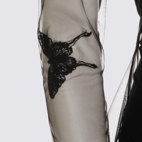  블루마린 블라우스 긴팔 시스루 탱크탑 블랙 - BLUMARINE