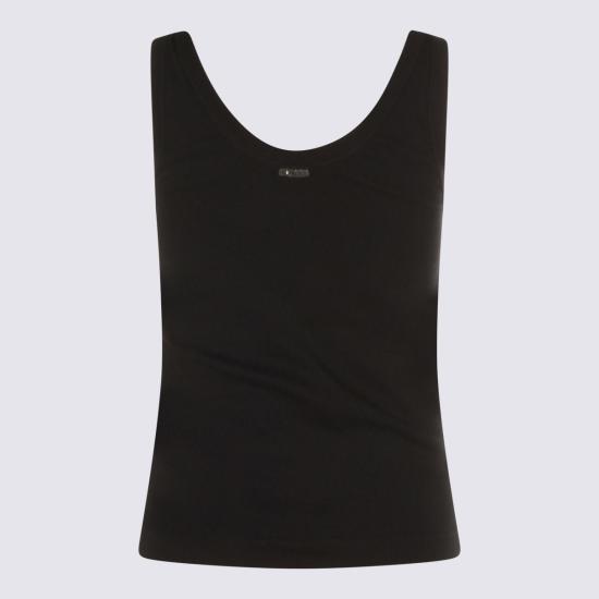  브루넬로 쿠치넬리 민소매 티셔츠 Brunello Cucinelli 코튼 탱크탑 - BRUNELLO CUCINELLI