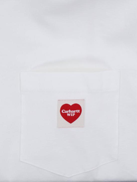 26SS 칼하트 WIP 포켓 하트 티셔츠 I032128 1WZXX White - CARHARTT WIP