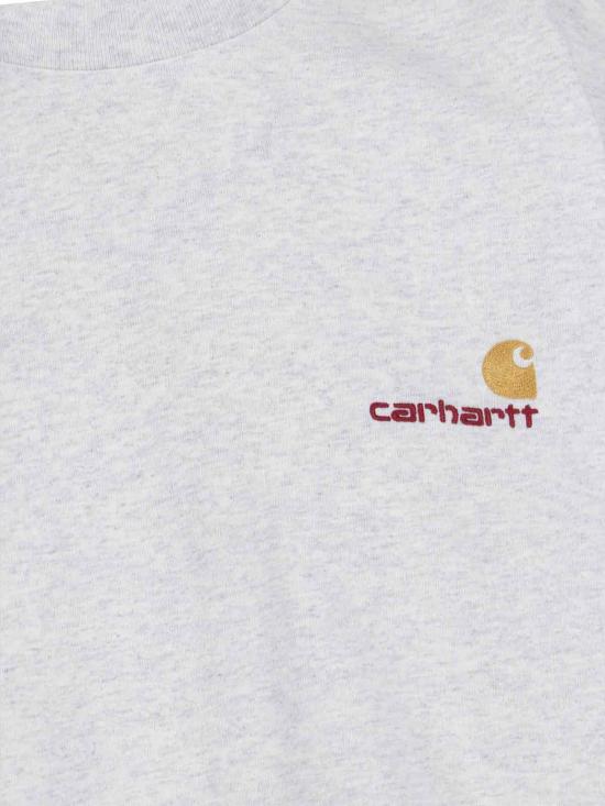 26SS 칼하트 WIP 숏슬리브 아메리칸 스크립트 티셔츠 I029956 482XX Grey - CARHARTT WIP