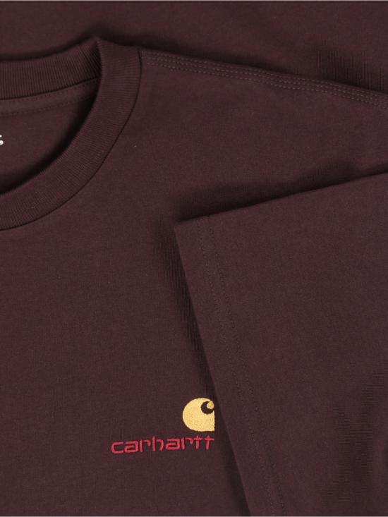 26SS 칼하트 WIP 숏슬리브 아메리칸 스크립트 티셔츠 I029956 33HXX Brown - CARHARTT WIP