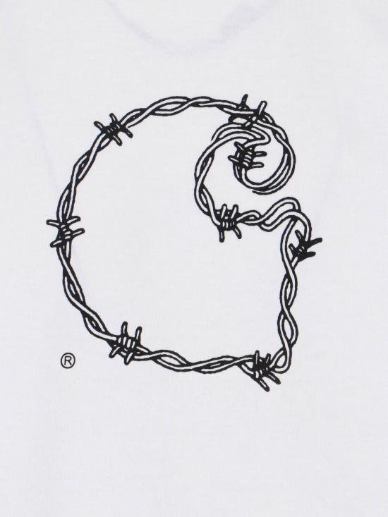 26SS 칼하트 WIP 숏슬리브 바브와이어 C 티셔츠 I036237 02XX White - CARHARTT WIP