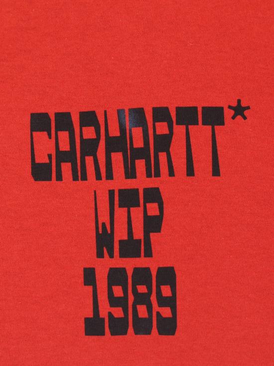 26SS 칼하트 WIP 숏슬리브 블록 티셔츠 I036231 3IXXX Red - CARHARTT WIP