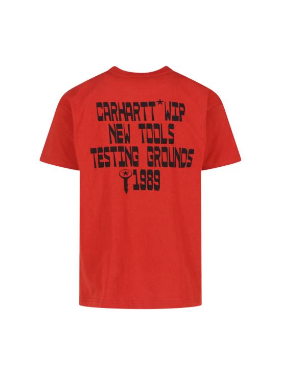 26SS 칼하트 WIP 숏슬리브 블록 티셔츠 I036231 3IXXX Red - CARHARTT WIP