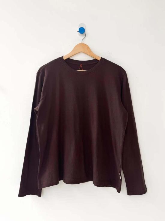  르 본 숍 긴팔 티셔츠 르봉숍 파운데이션  다크 카카오