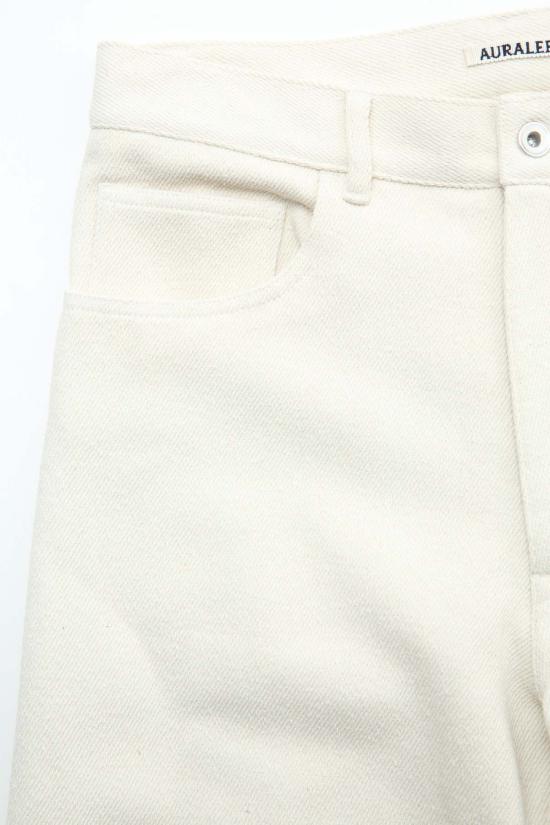  오라리 데님 팬츠 오랄리 실크 넵  5 P 와이드 팬츠 - AURALEE