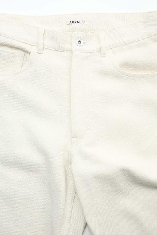  오라리 데님 팬츠 오랄리 실크 넵  5 P 와이드 팬츠 - AURALEE